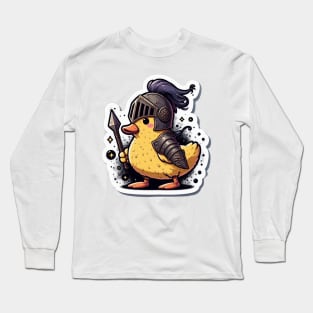 Yellow duck on war duty Long Sleeve T-Shirt